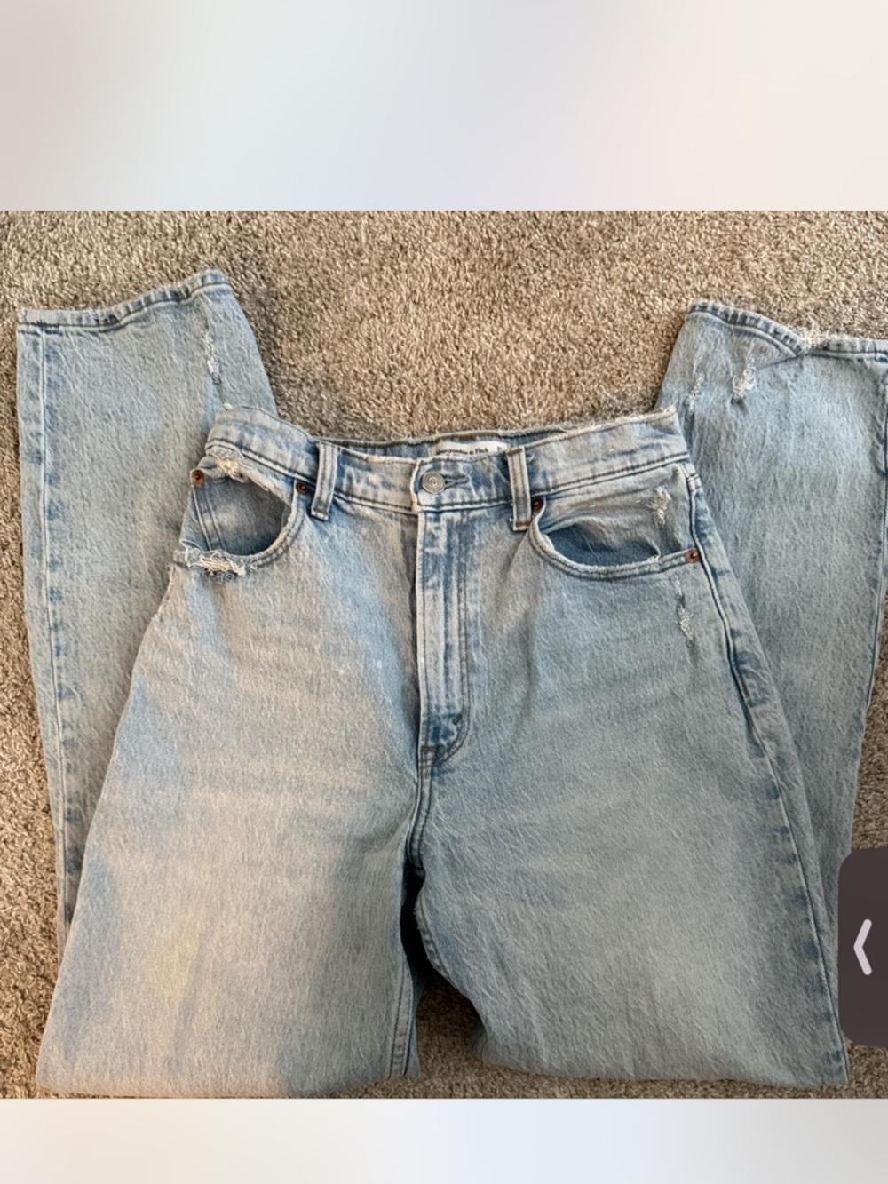 Abercrombie & Fitch Curve Love 90s Straight Ultra High Rise